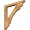 Ekena Millwork Olympic Slat Rough Sawn Bracket w/ Offset Brace, Western Red Cedar, 6"W x 48"D x 48"H BKT0604X48X48OLY06RWR - alternate 1